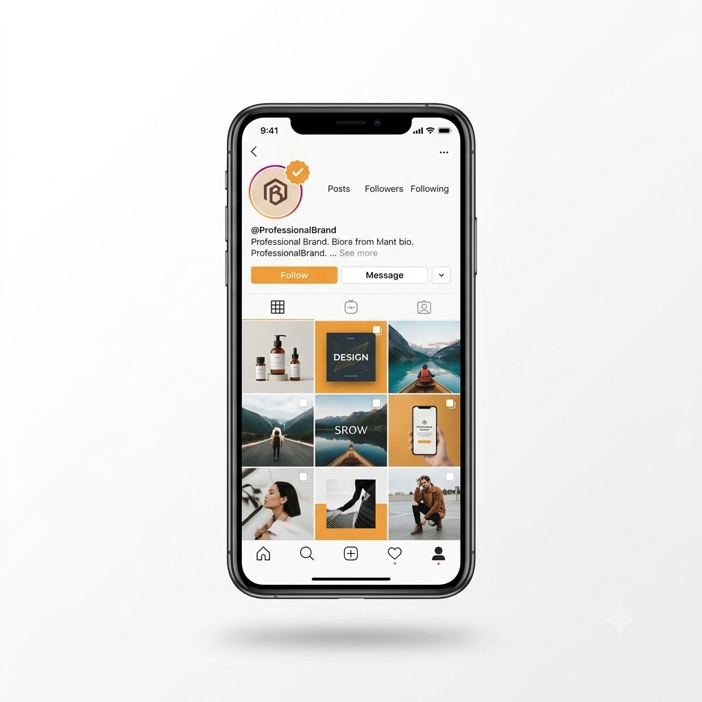 A professionally designed social media feed with consistent branding and engaging content.